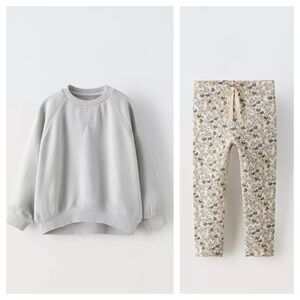 Zara Sweatshirt & Floral Leggings